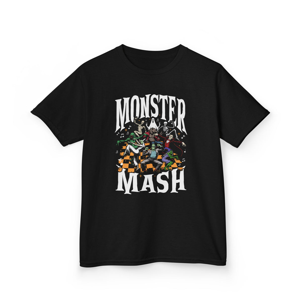 Kids Tee — Playful Monster Maze Graphic ("Monster" Text)